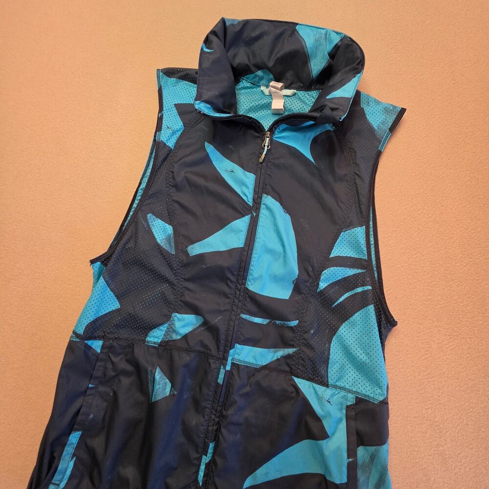 Lululemon Pack-It Sleeveless Running Vest Peacock Blue Teal Sz 6 Stowable Hood